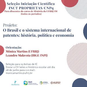 Seleção Iniciação Científica INCT Proprietas/CNPq
